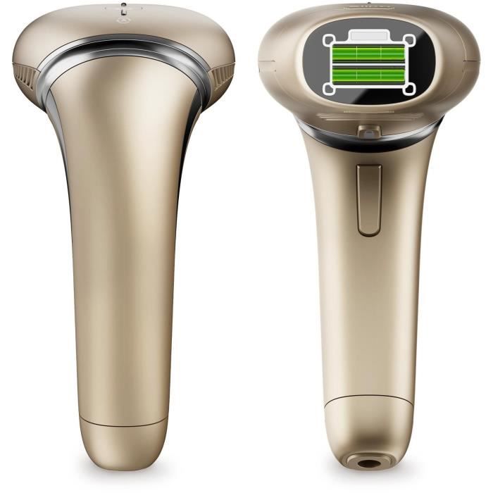 Epilateur a lumiere pulsée SILK'N 7 - Double lampe a tete rotative - 600.000 flash - 3 embouts de zone