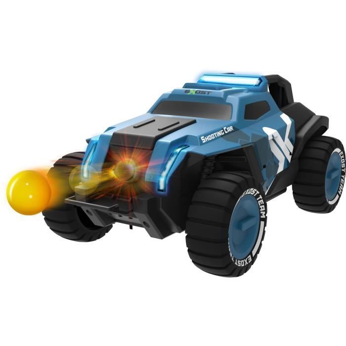 Voiture Télécommandée - SHOOTING CAR 24 Ghz - 1:14 - Shooting car lance missile - Rouge - 27 cm - Des 5 ans