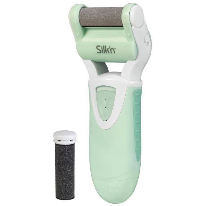 R‚pe Èlectrique anti-callositÈs Ètanche SILK'N MicroPedi Wet & Dry avec 2 rouleaux inclus