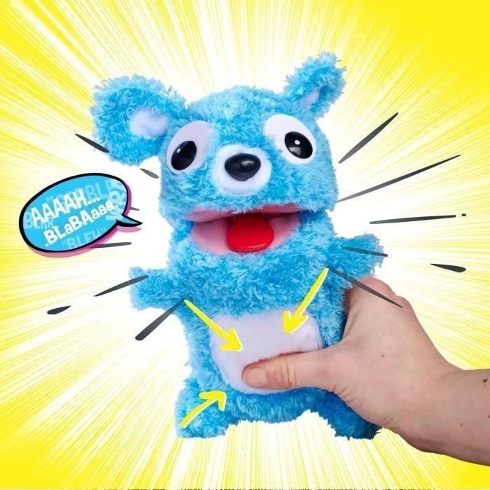 Smoby - Screamerz - Peluche intéractive amusante - Ours - 25 cm - Bruits en la secouant ou appuyant sur le bouton