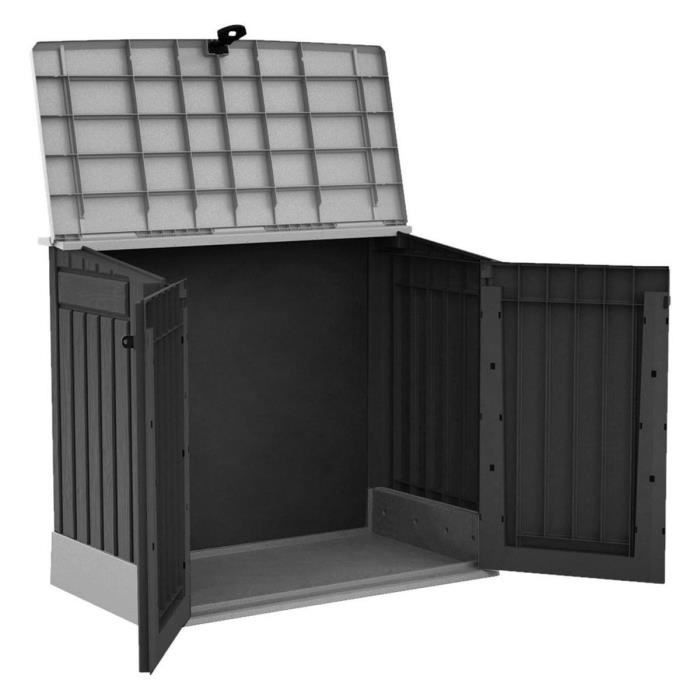 Coffre de rangement extérieur KETER en résine 880 litres Noir - Malle de jardin sans vérins