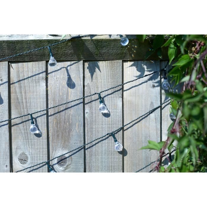 Guirlande d'extÈrieur solaire SMARDTV - Ultra 100 boules 15L - Blanc froid - 21,8m