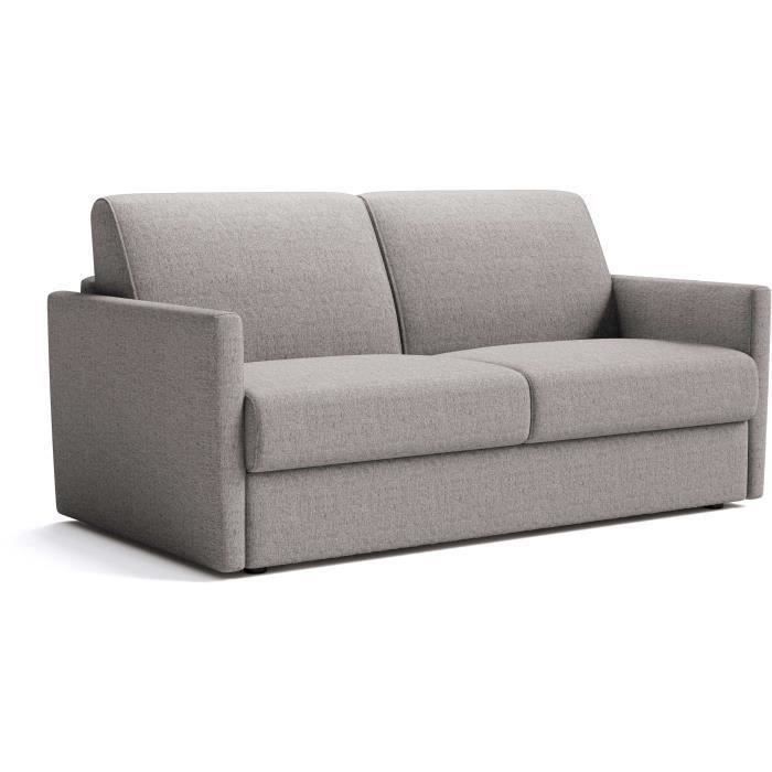 Canapé convertible express - 3 places - SMALL - Tissu gris - 168 x 98 x 86 cm