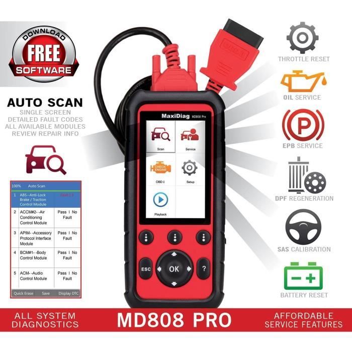AUTEL MaxiDiag MD808 Pro diagnostic vÈhicules