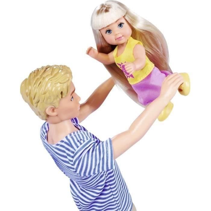 Steffi enceinte poupée 29 cm , avec Kevin 30 cm Evi 12 cm dans sa poussette 105733673 Simba Toys