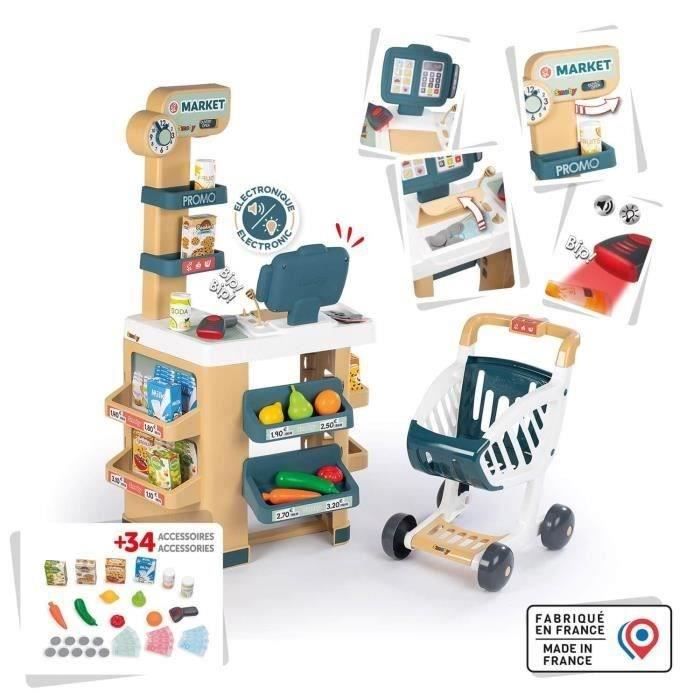 SMOBY - Jouet d'imitation Marchande - Caisse enregistreuse avec différentes fonctions - Des 3 ans