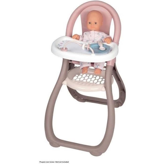 SMOBY - Baby Nurse Chaise haute pour poupon jusqu'a 42cm (non inclus) - FabriquÈ en France
