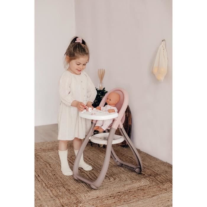 SMOBY - Baby Nurse Chaise haute pour poupon jusqu'a 42cm (non inclus) - FabriquÈ en France