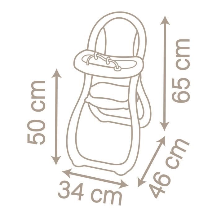 SMOBY - Baby Nurse Chaise haute pour poupon jusqu'a 42cm (non inclus) - FabriquÈ en France