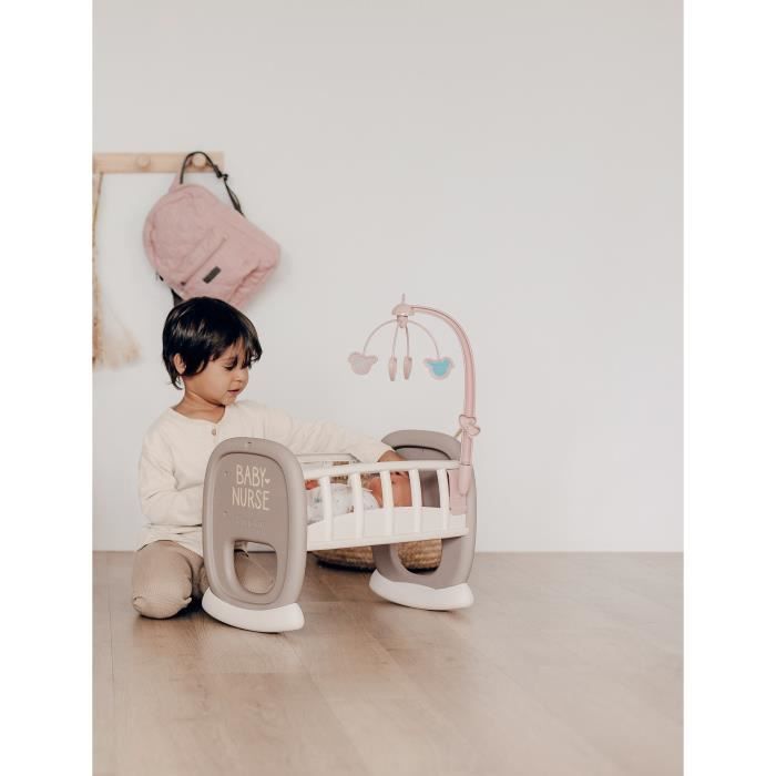 Baby Nurse - Berceau a barreaux Smoby - Pour poupon jusqu'a 42 cm - FabriquÈ en France