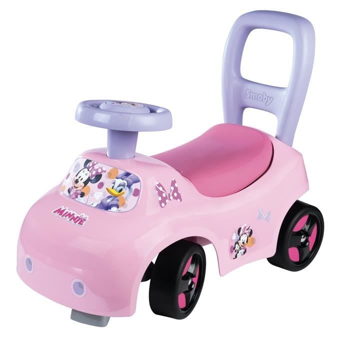 Smoby - Porteur auto enfant 2 en 1 - Minnie - Coffre sous la selle - Des 10 mois - Fabrication franÁaise