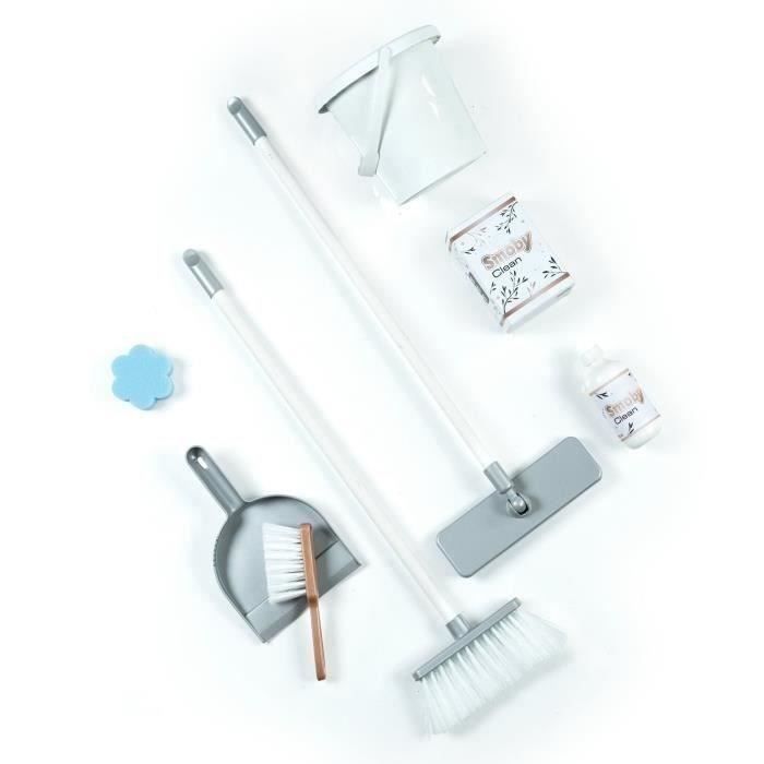 SMOBY - Rowenta - Chariot de Ménage + Aspirateur - Jouet d'Imitation - Fonction Electronique - 9 Accessoires - Des 3 ans
