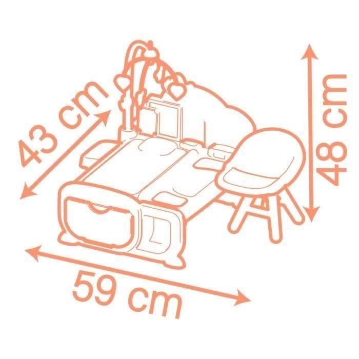 SMOBY - Baby Nurse - Nurserie Cocoon pour poupons - Nombreux Accessoires et Fonctions de Jeux - Matiere recyclée - Des 3 Ans