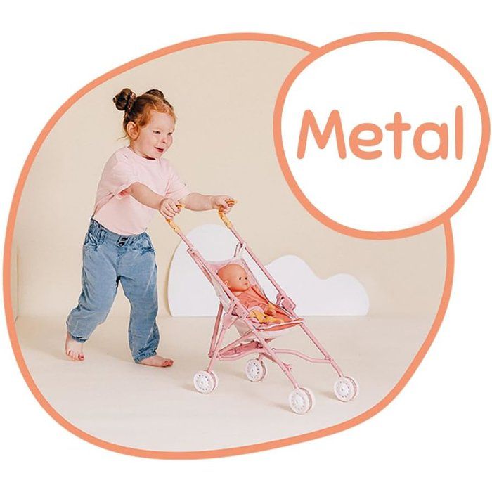 SMOBY - Baby Nurse - Poussette canne - Pour poupon - Pratique et Légere - Pliage Facile - Des 2 ans