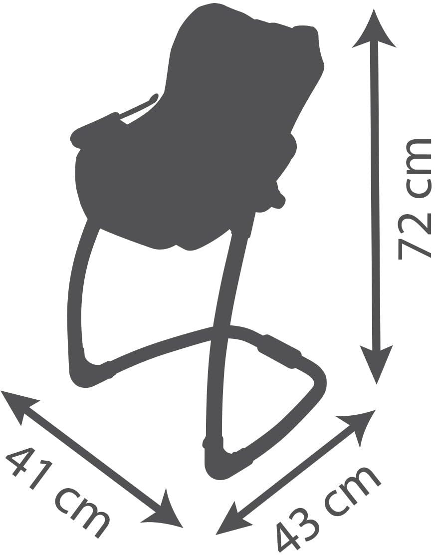 SMOBY - Maxi cosi - Siege + Chaise haute rose -3 en 1 - Pour poupon - Des 3 ans