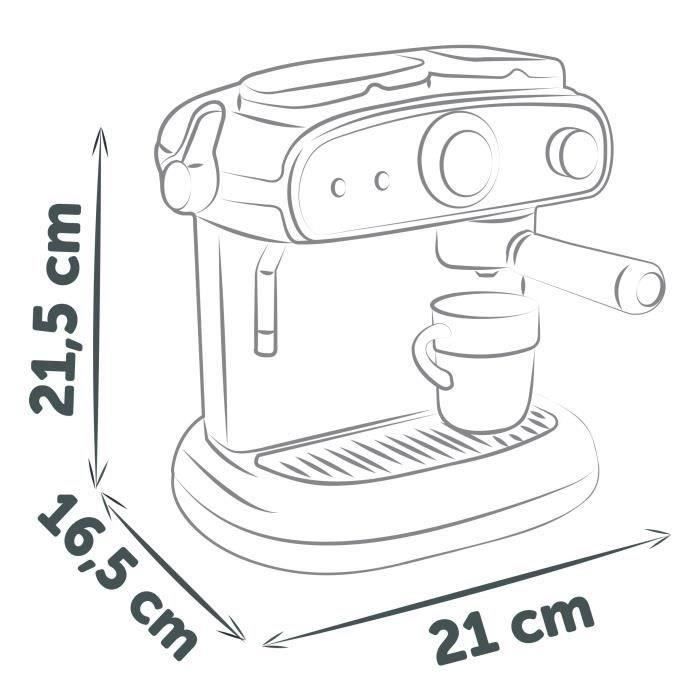 SMOBY - Machine Expresso - Jouet d'Imitation Réaliste - Sons et Effets Lumineux - 6 Accessoires - Développer la Créativité