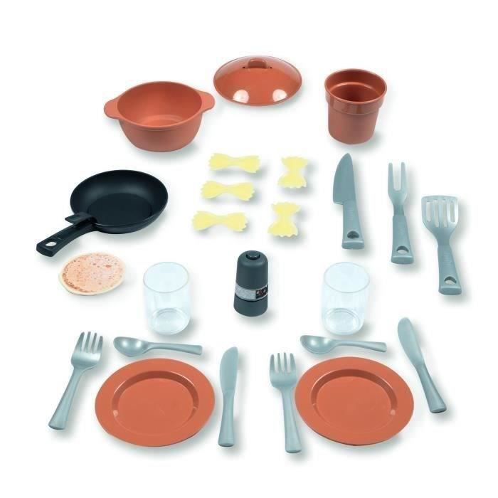 SMOBY - Cuisine Ilot - Design Moderne - Surface de jeu 360° - Fonctions Traditionnelles - 23 Accessoires - des 3 ans