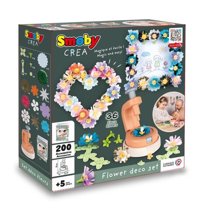 Smoby - Loisirs créatif - Recharges de 16 fleurs - Pour le Set de création d'objets décoratifs - Fabriqué en France