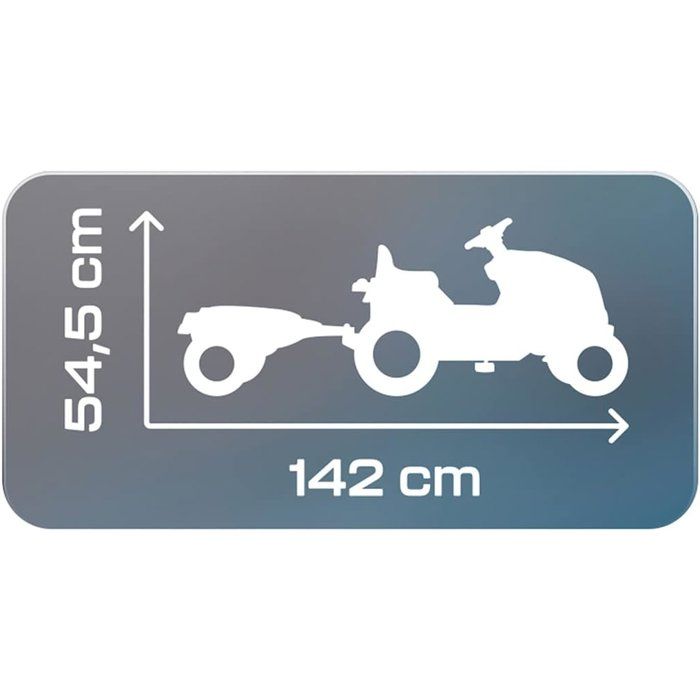 Smoby - Tracteur Farmer XL Vert + Remorque - Tracteur a Pédales - Siege Ajustable - Volant avec Klaxon - Capot Ouvrable - Des 3 ans