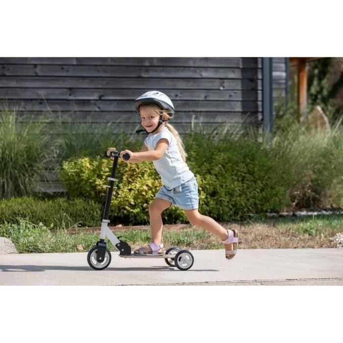 Smoby - Patinette pliable en bois et mÈtal 3 roues silencieuses - Trottinette pour enfants de 3 a 6 ans - Poids max 20kg