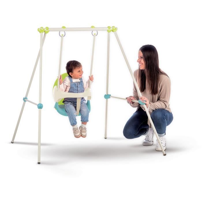 SMOBY Portique mÈtal 1er ‚ge Baby Swing - Hauteur 120 cm - Arceau de sÈcuritÈ