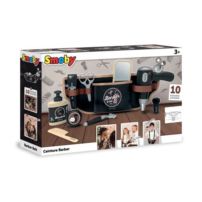 Smoby Barber & cut - Ceinture de barbier coiffeur, réglable - des 3 ans