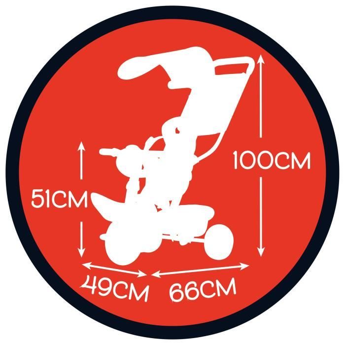 Smoby - Tricycle Mickey Èvolutif enfant - 3 roues - Multicolore