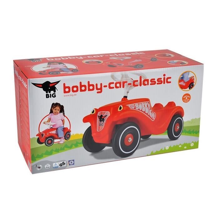 Smoby - Bobby Car - Porteur Classique Rouge - Attache remorque et Klaxon - DÈs 1 an