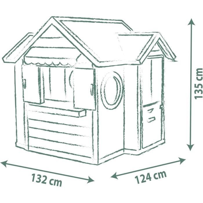SMOBY Life - Maison Chef House - Maison theme cuisine et marchande - Nombreuses fonctions de jeu - Matiere recyclée - Des 2 ans