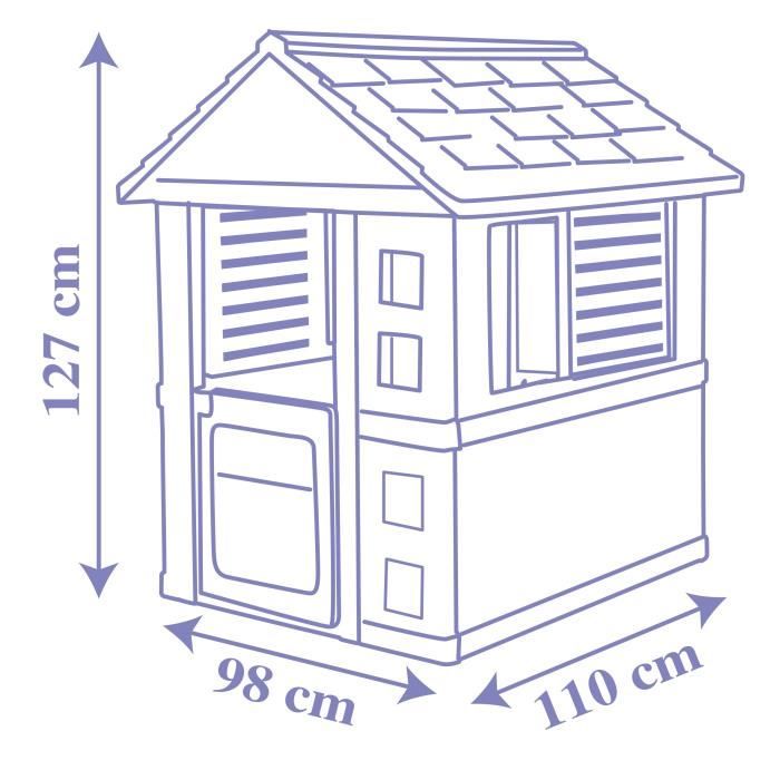 Maison La Reine des Neiges - Smoby - 1 portillon + 2 fenetres - Anti-UV - 98x110x127 cm