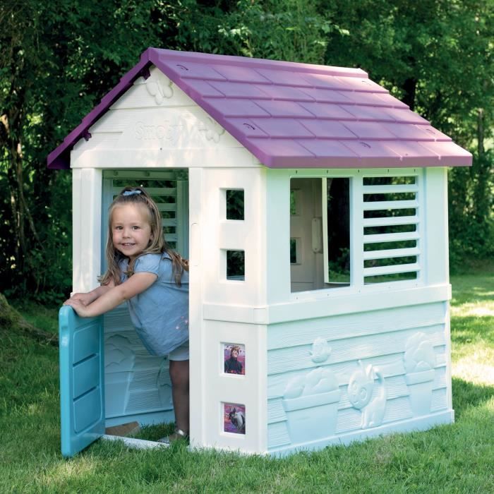 Maison La Reine des Neiges - Smoby - 1 portillon + 2 fenetres - Anti-UV - 98x110x127 cm