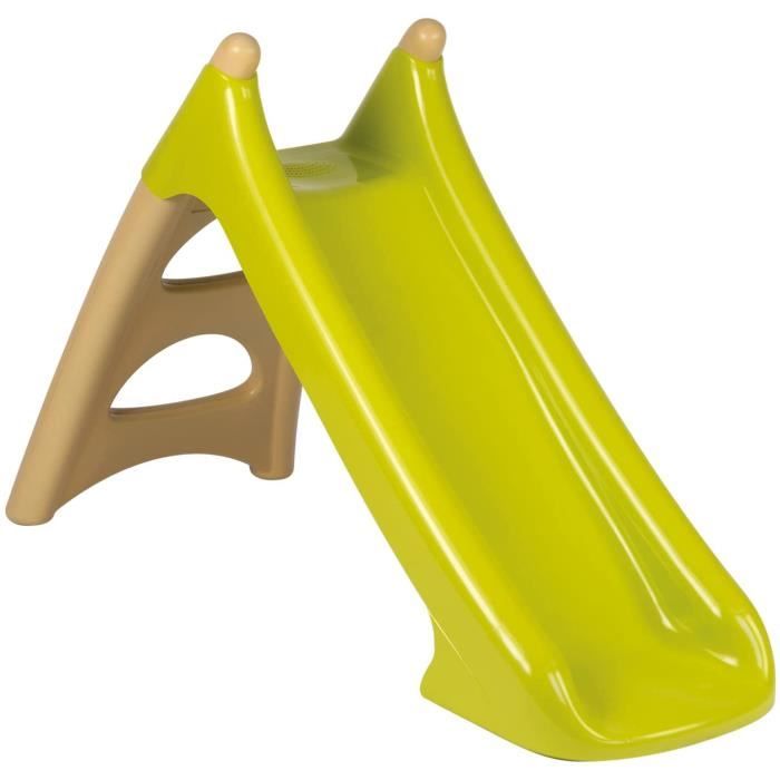 Toboggan XS - SMOBY - Glisse 90cm - Marches antidÈrapantes - Beige/Vert - FabriquÈ en France