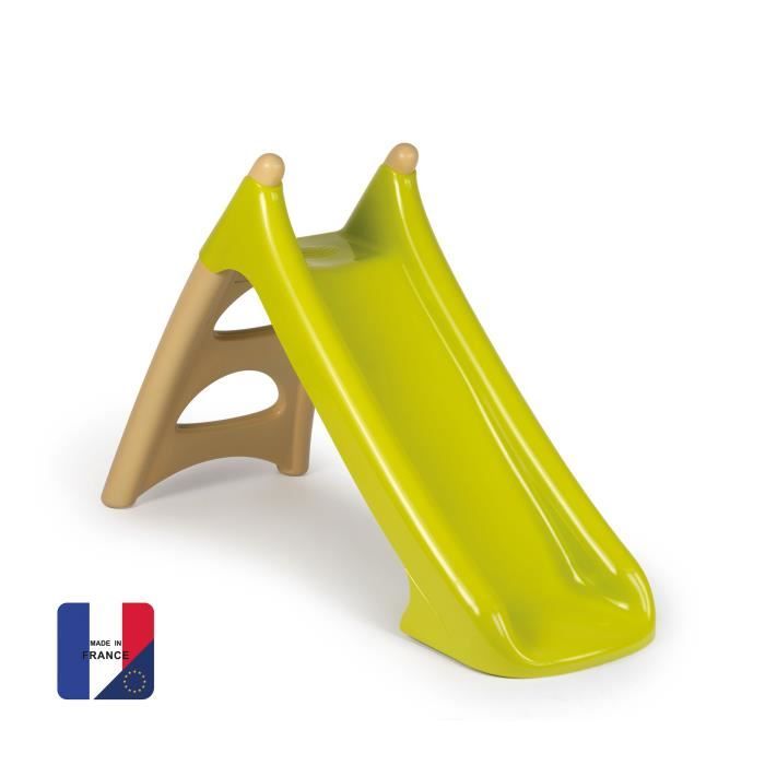 Toboggan XS - SMOBY - Glisse 90cm - Marches antidÈrapantes - Beige/Vert - FabriquÈ en France