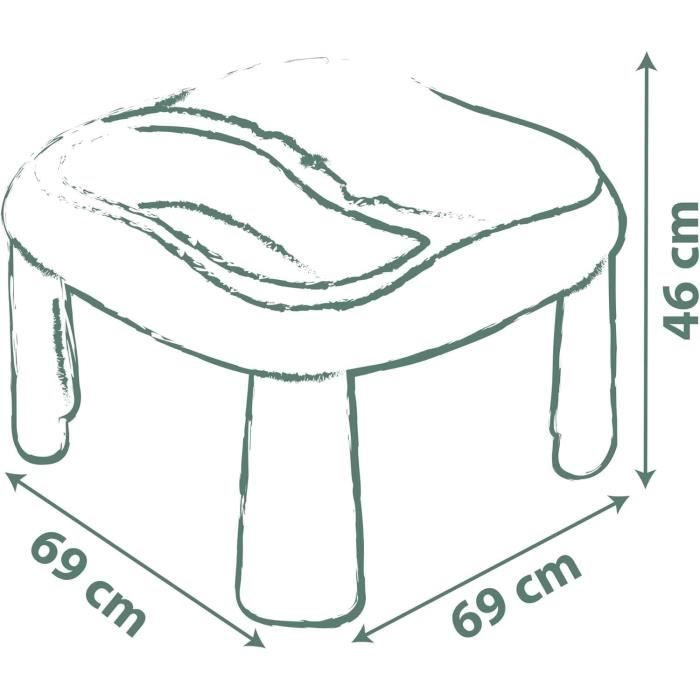 SMOBY Life - Table Sable et Eau - 2 bacs amovibles, pelle, râteau, bateau, moules a sable - Jouet d'extérieur - Des 18 mois