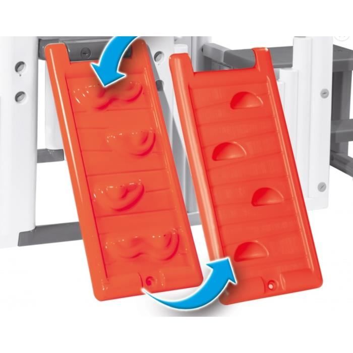 SMOBY - Fun Center - Maison de jeux multi-activitÈs : toboggan, basket, foot, escalade - FabriquÈ en France