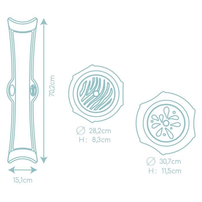 Smoby - Parcours de motricitÈ Aventure - 4 plots + 4 planches - Equilibre, coordination, Èveil, sensoriel - FabriquÈ en France