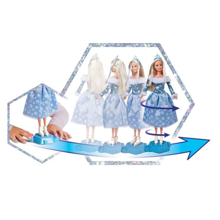 PoupÈe Steffi Love - SILVERTORN - SL PATINAGE - Patinage sur glace - Robe a flocons de neige - Couronne