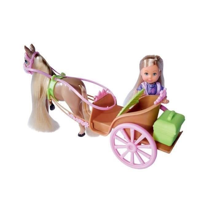 Caleche et cheval pour poupÈe STEFFI LOVE Evi - SILVERTORN - 12cm - Accessoires inclus