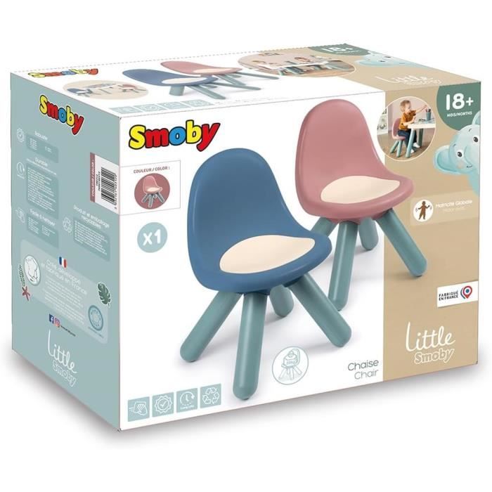 Little Smoby - Chaise enfant rose - Pieds soufflés - Intérieur et Extérieur - Anti-UV
