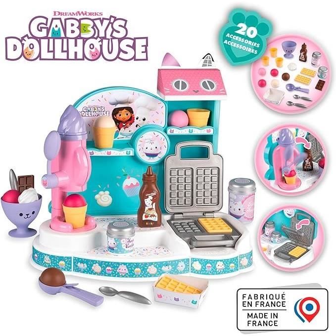 Gabby et la Maison Magique - Marchande de glaces - Smoby - 20 Accessoires - FabriquÈ en France