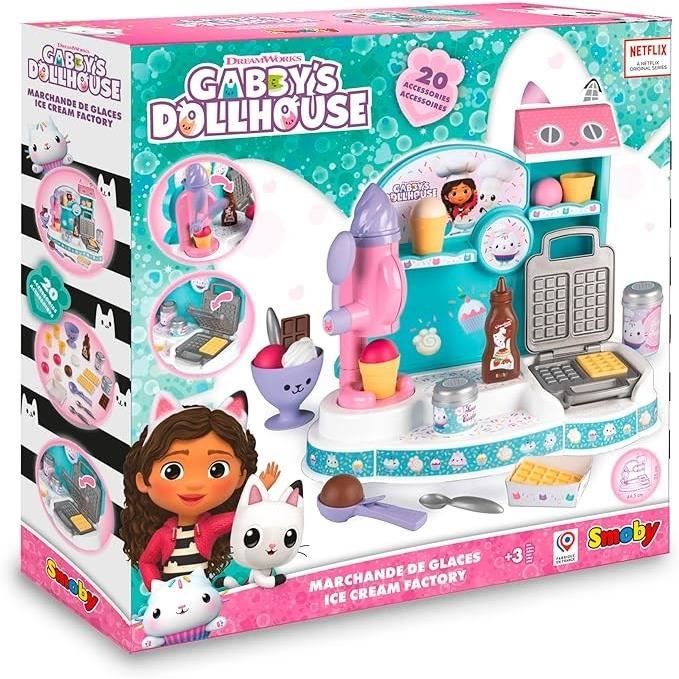 Gabby et la Maison Magique - Marchande de glaces - Smoby - 20 Accessoires - FabriquÈ en France