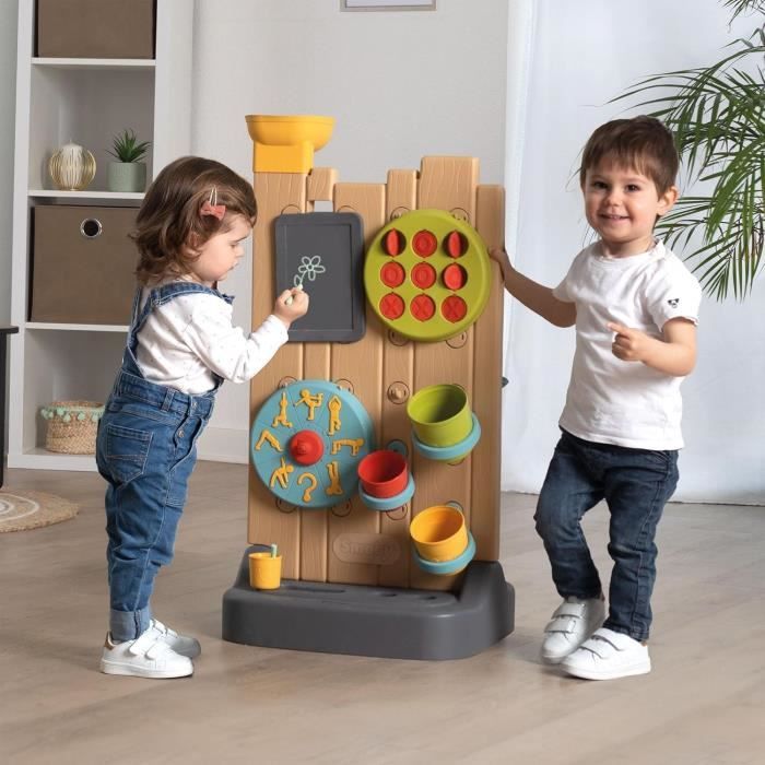Smoby - Mur d'activitÈs enfant - Circuit de balles + circuit d'eau - 6 jeux diffÈrents - DÈs 2ans