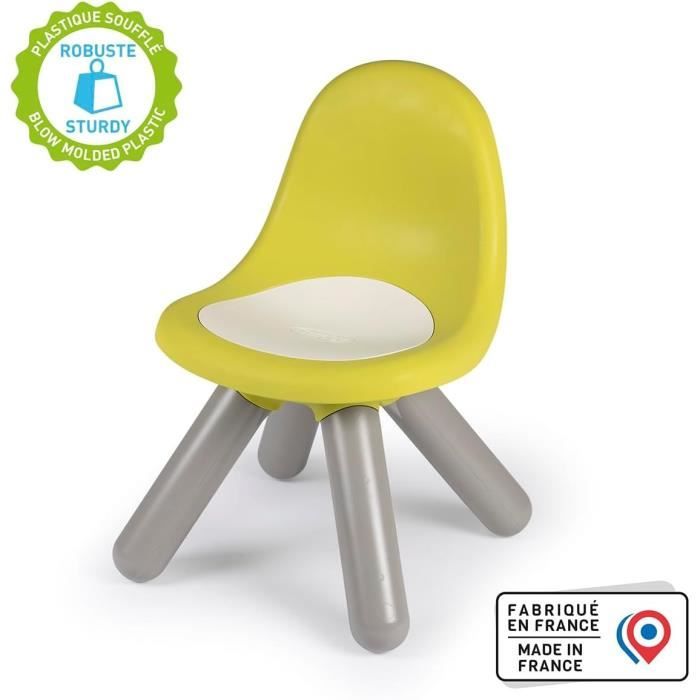 Smoby - Chaise enfant Verte - ExtÈrieur et IntÈrieur - H27cm - Fabrication franÁaise