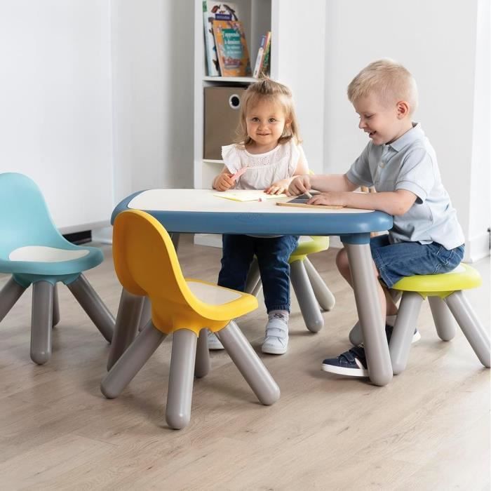 Smoby - Table enfant - Bleu - ExtÈrieur IntÈrieur - Traitement Anti-UV - Fabriquer en France