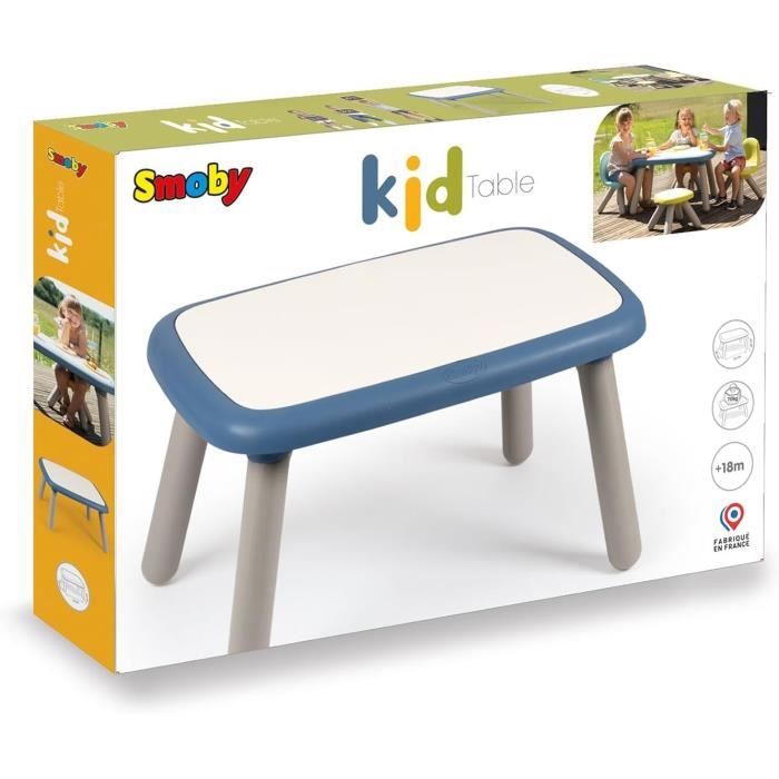 Smoby - Table enfant - Bleu - ExtÈrieur IntÈrieur - Traitement Anti-UV - Fabriquer en France