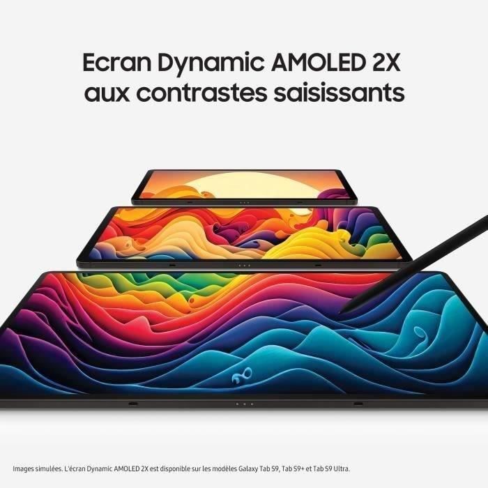 Tablette tactile Samsung Galaxy Tab S9+ 12,4 256Go WIFI CREME - Tablette avec Galaxy AI