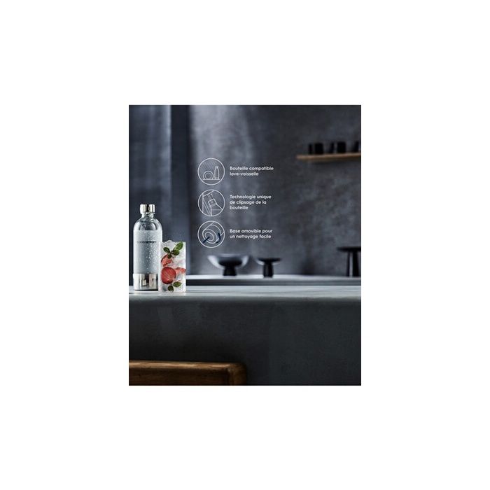 Bouteille - Sodastream - ENSO - Métal - 1L - Compatible Lave-Vaisselle