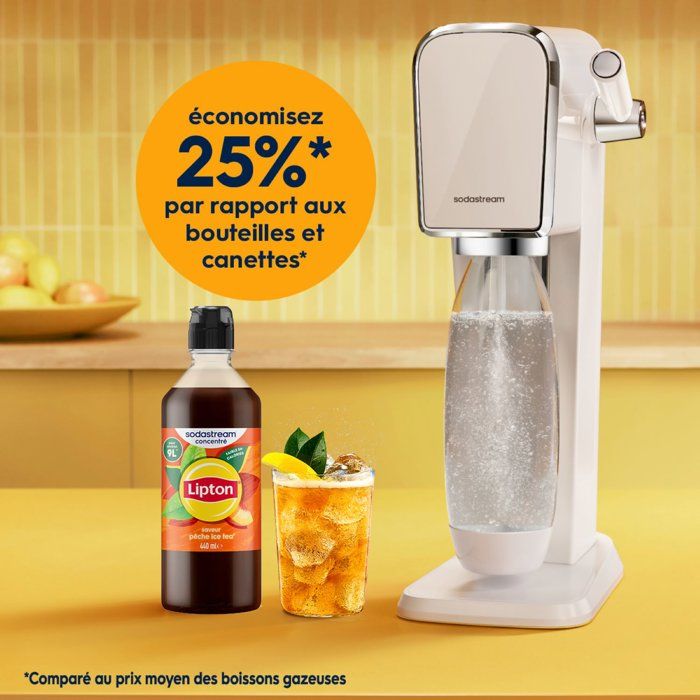 Concentrés SODASTREAM - Lot de 6 concentrés Lipton Ice Tea - Jusqu'a 54L de boissons - 440 ml