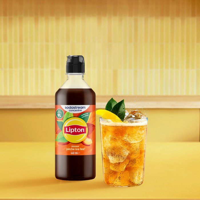 Concentrés SODASTREAM - Lot de 6 concentrés Lipton Ice Tea - Jusqu'a 54L de boissons - 440 ml