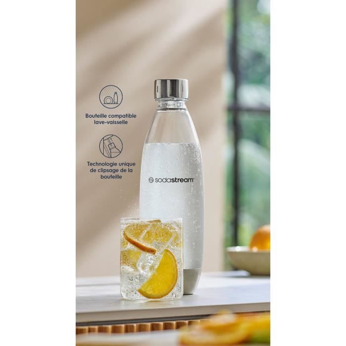 Bouteille SODASTREAM - FUSE Métal - Capacité 1L - Compatible lave-vaisselle